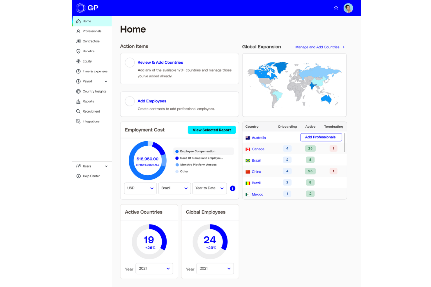 G-P screenshot - 20 Best Employer of Record Services in Denmark for 2026