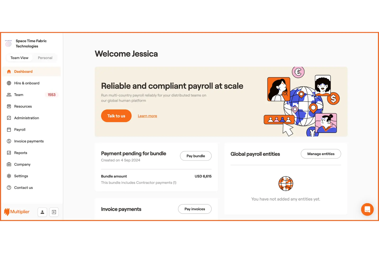 Multiplier screenshot - 21 Best Employer of Record Services Uruguay in 2026