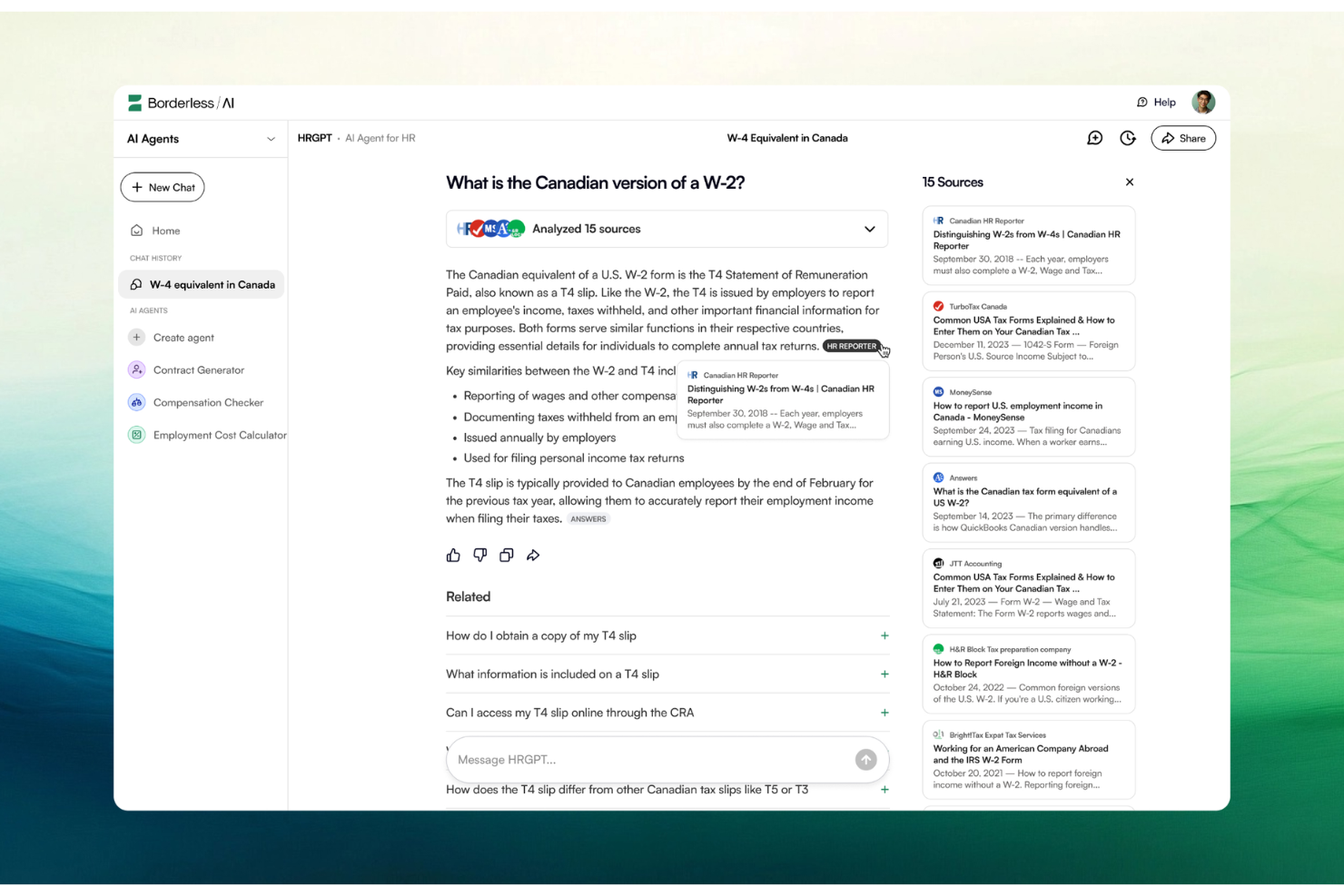 Borderless AI screenshot - 10 Best Employer of Record Services Norway in 2026