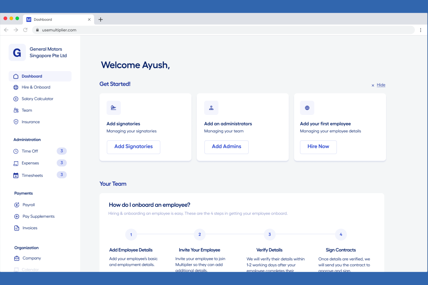 Multiplier screenshot - 22 Best Employer of Record Services Israel in 2026