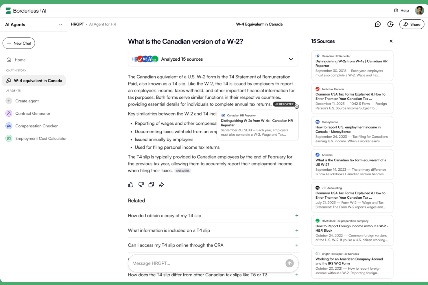 Borderless AI screenshot - 22 Best Employer of Record Services Israel in 2026