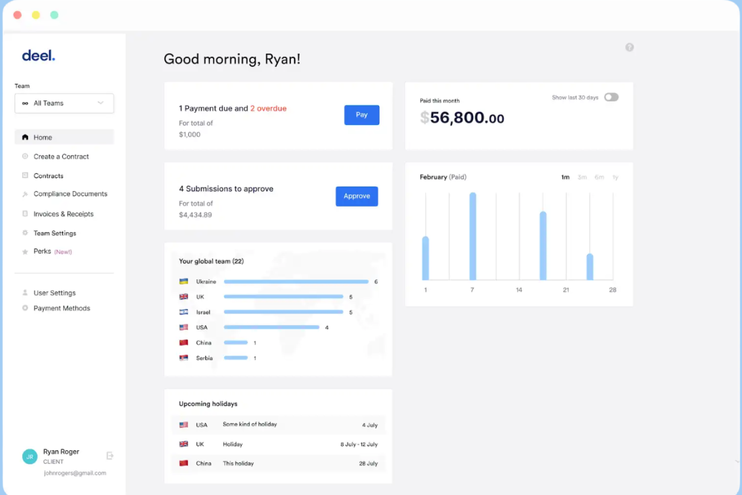 Deel screenshot - 22 Best Employer of Record Services Paraguay in 2026