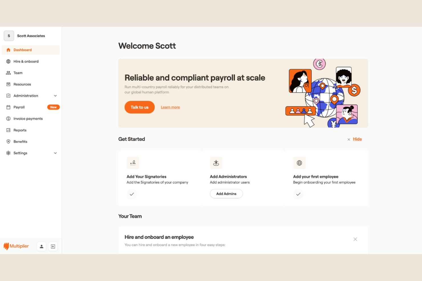 Multiplier screenshot - 22 Best Employer of Record Services Paraguay in 2026