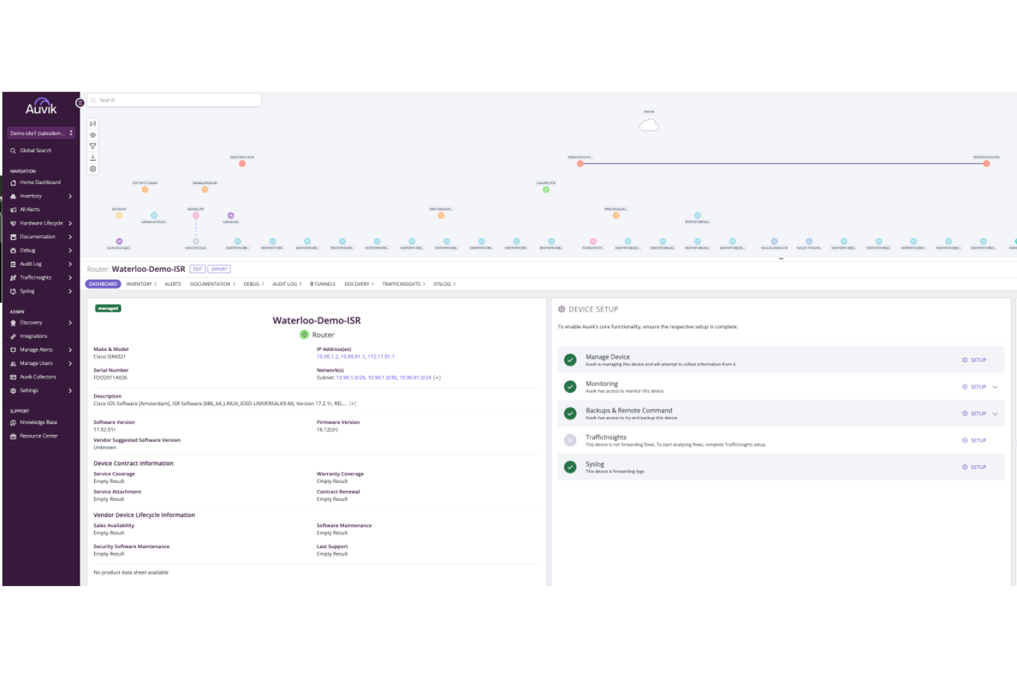 Auvik screenshot - 15 Best Onboarding and Offboarding Software in 2026