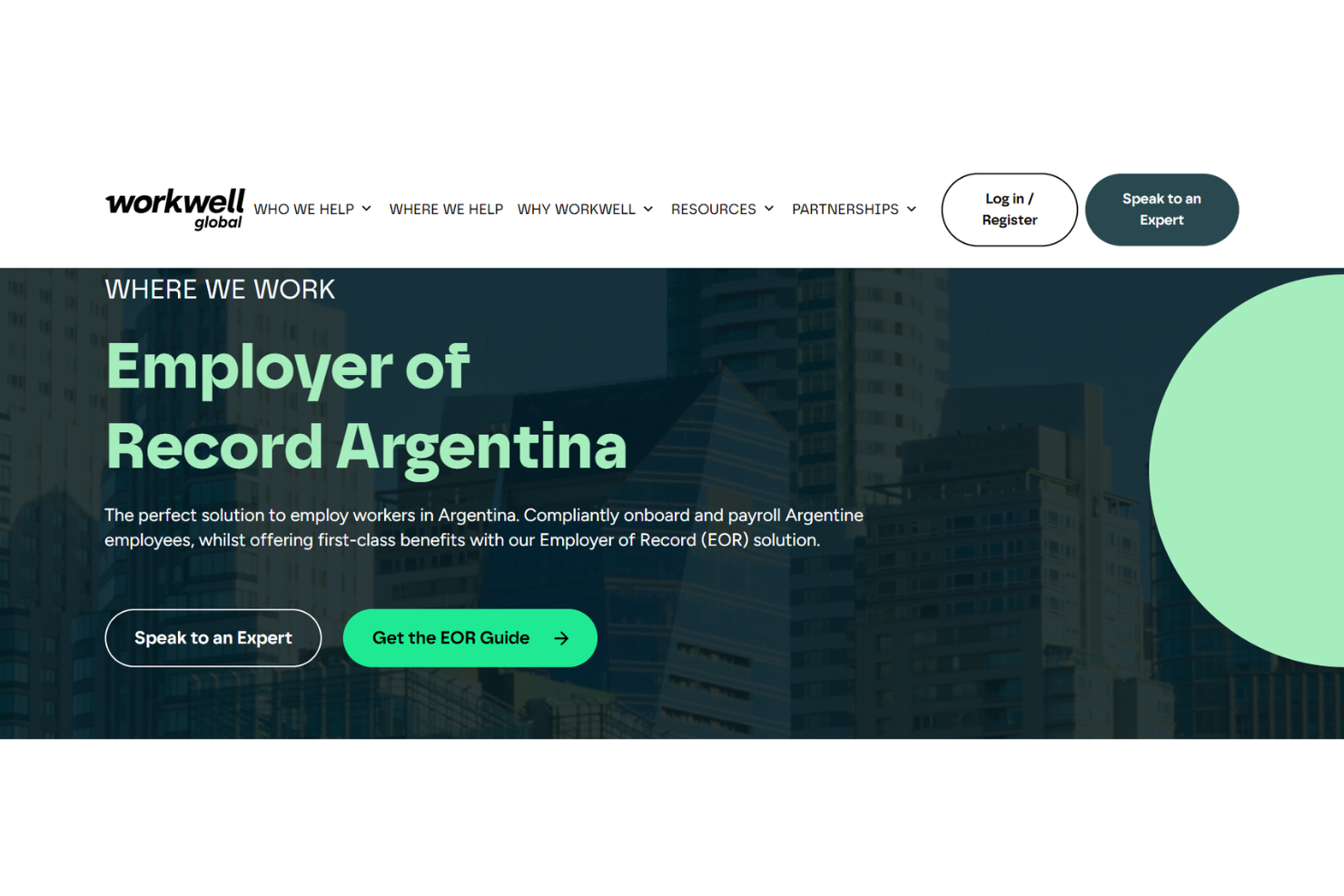 Workwell Global screenshot - 15 Best Employer of Record Services for Argentina in 2026