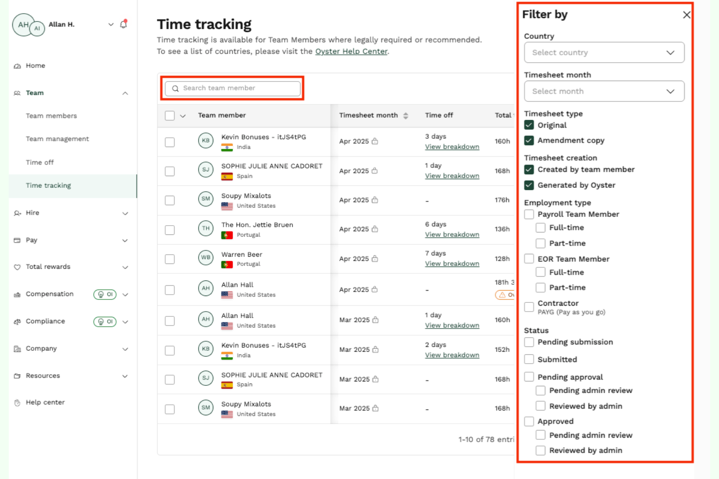Oyster screenshot - 23 Best Employer of Record Services Romania in 2026