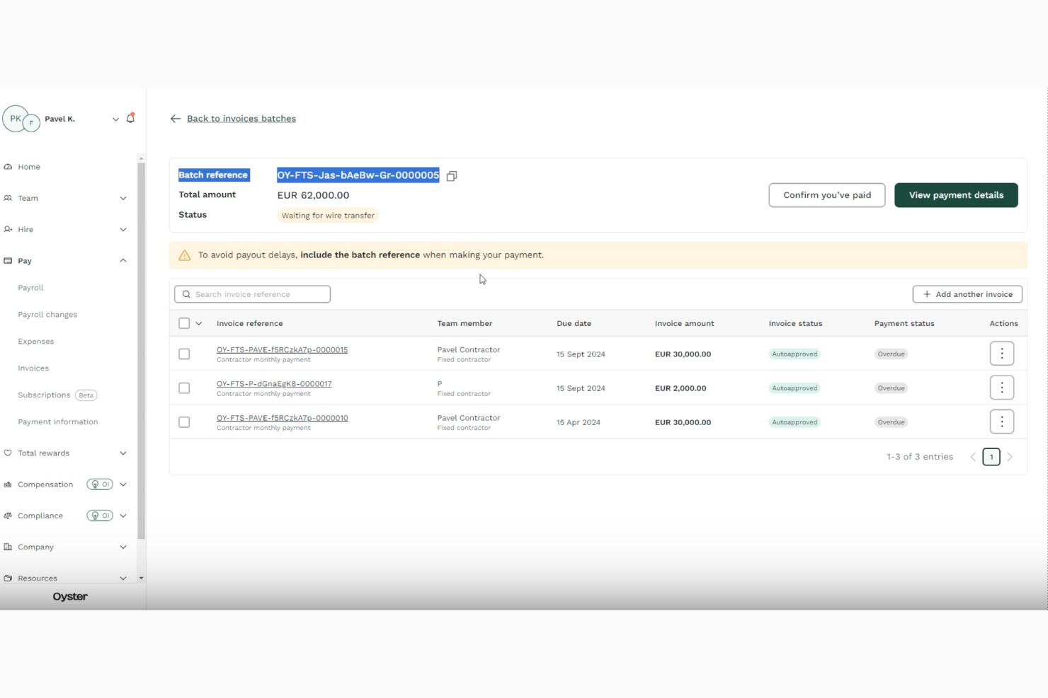 Oyster screenshot - 15 Best Employer of Record Services for Egypt in 2026