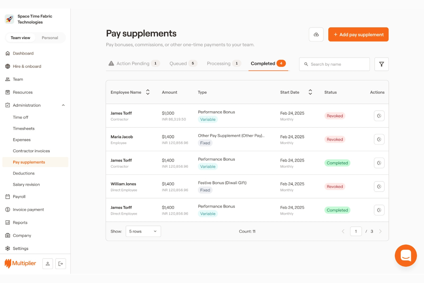 Multiplier screenshot - 15 Best Employer of Record Services for Egypt in 2026