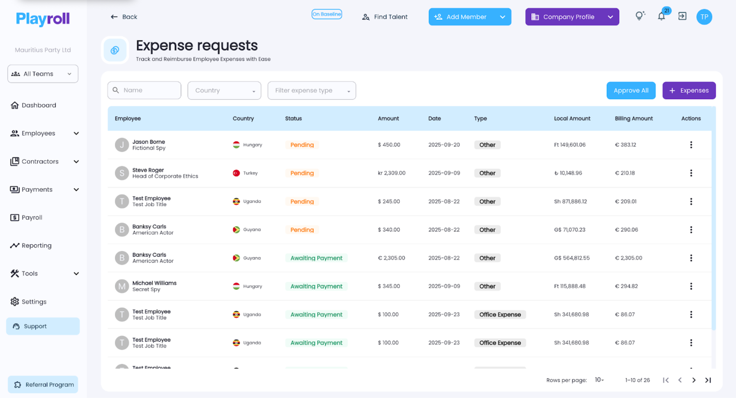 Playroll screenshot - 20 Best Employer of Record Services in Belgium in 2026