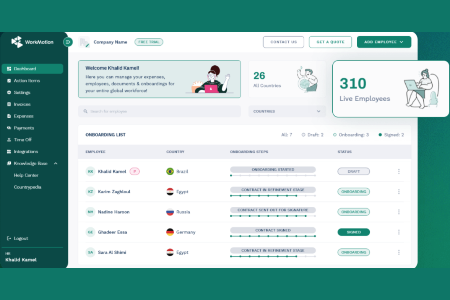 WorkMotion screenshot - 20 Best Employer of Record Services in Mexico in 2026
