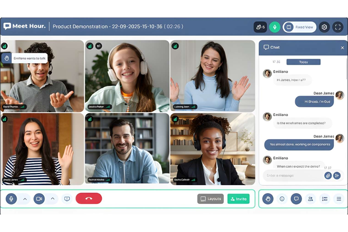 Meet Hour screenshot - 20 Best Free Video Conferencing Software in 2026