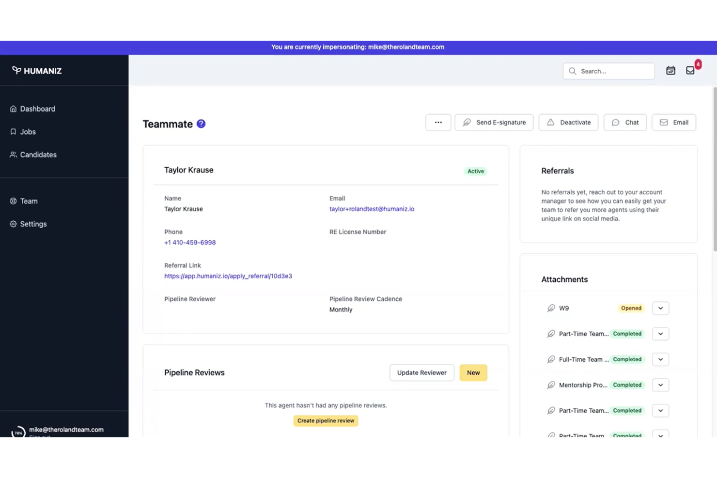 Humaniz screenshot - 20 Best Real Estate Recruiting Software In 2026