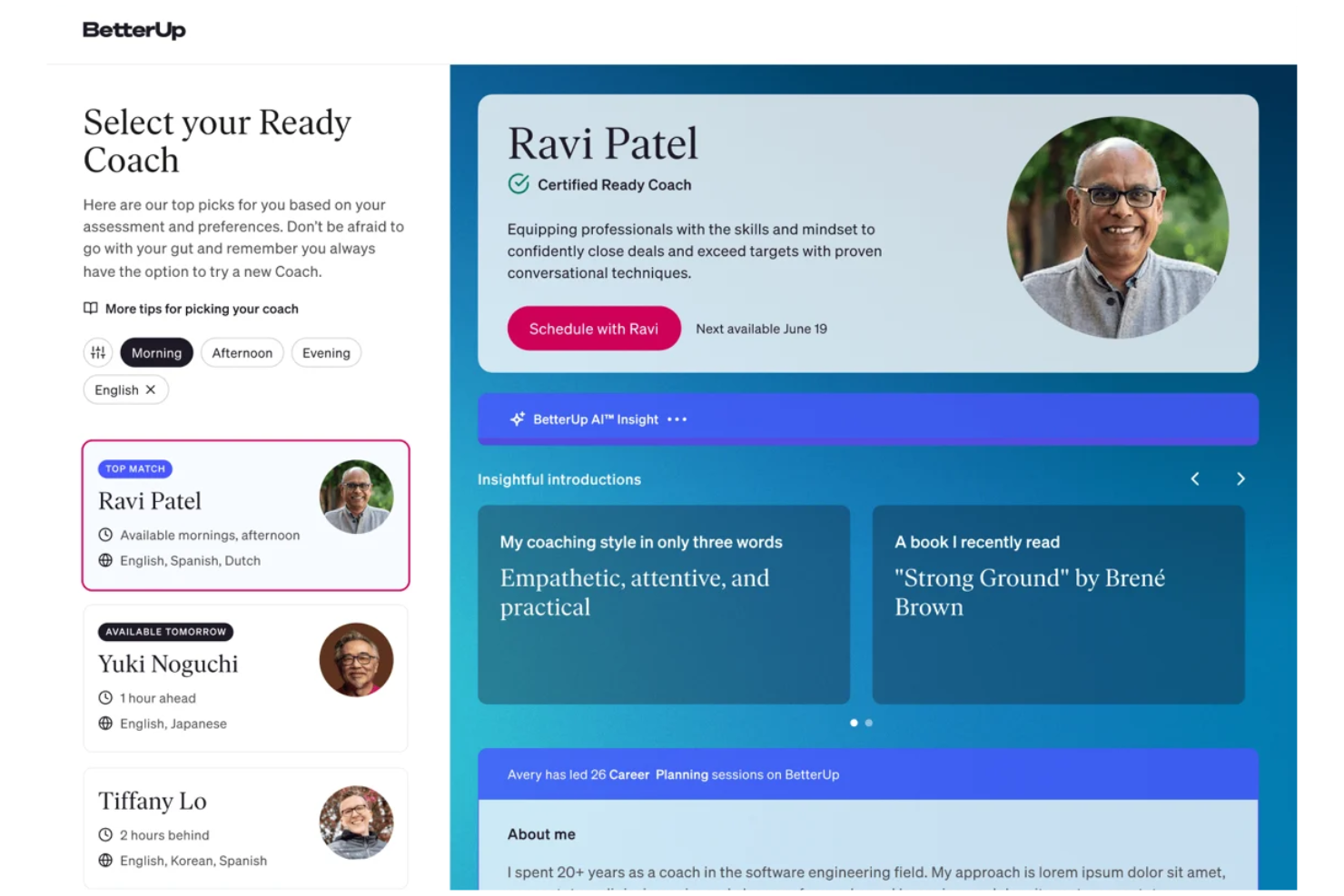 BetterUp screenshot - 16 Best Career Coaching Software in 2026