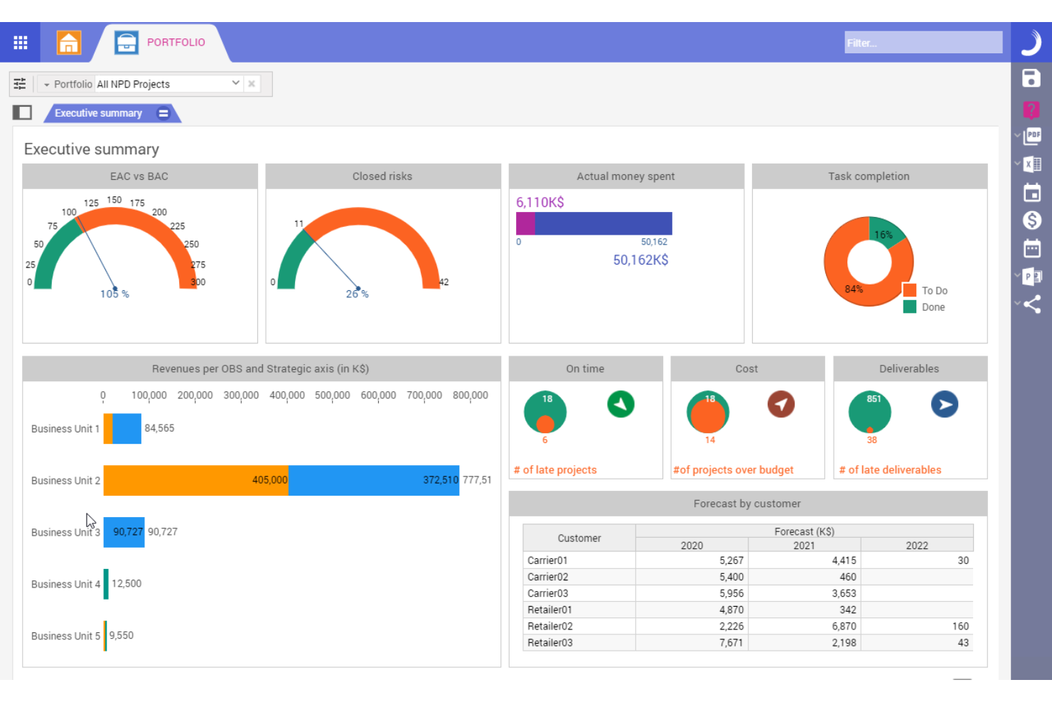 Planisware screenshot - 20 Best AI Business Strategy Software in 2026
