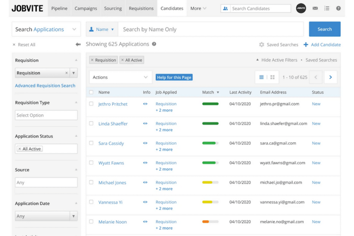 Jobvite screenshot - 20 Best Applicant Tracking Software for Healthcare in 2026