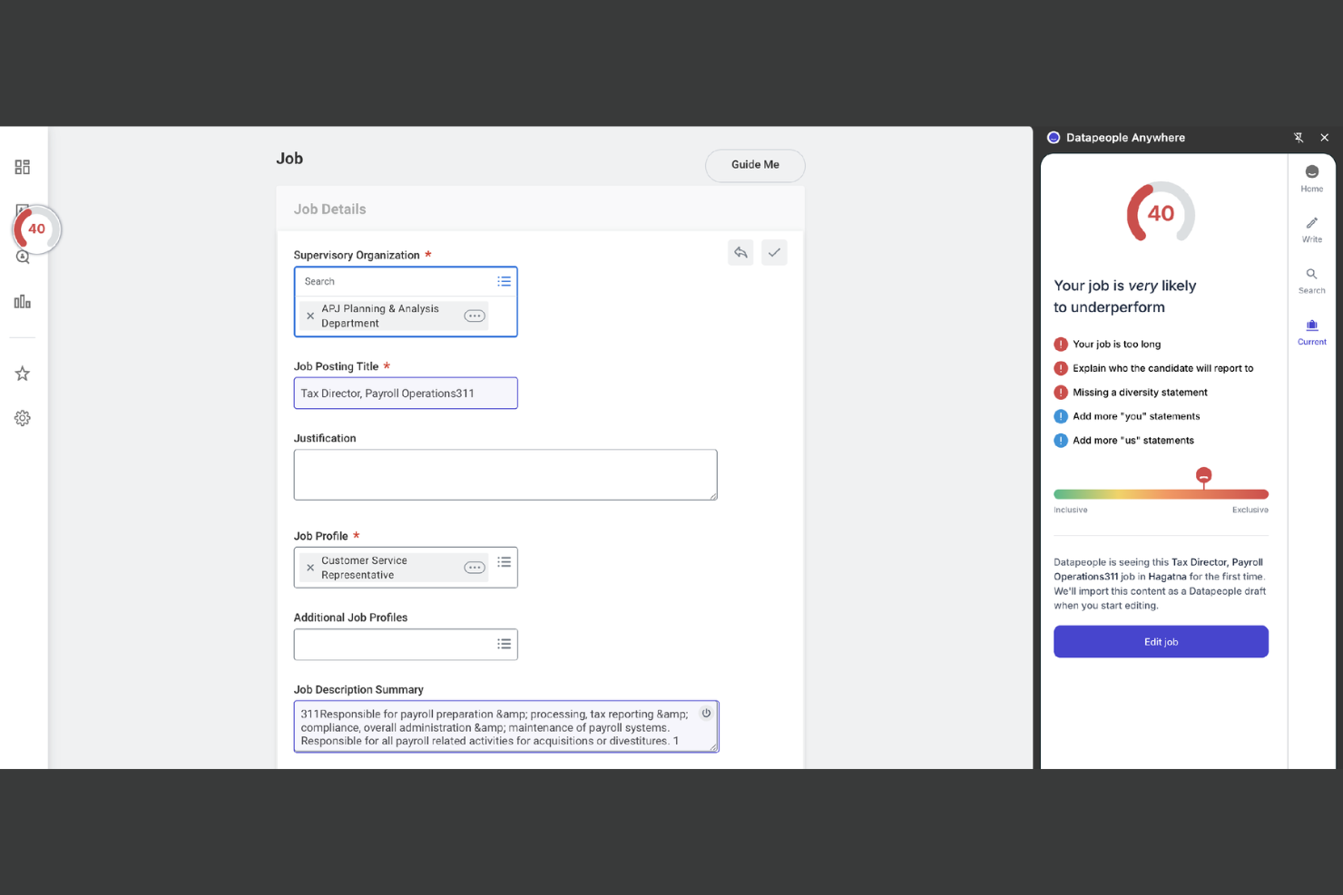 Datapeople screenshot - 10 Best AI Job Description Generator in 2026