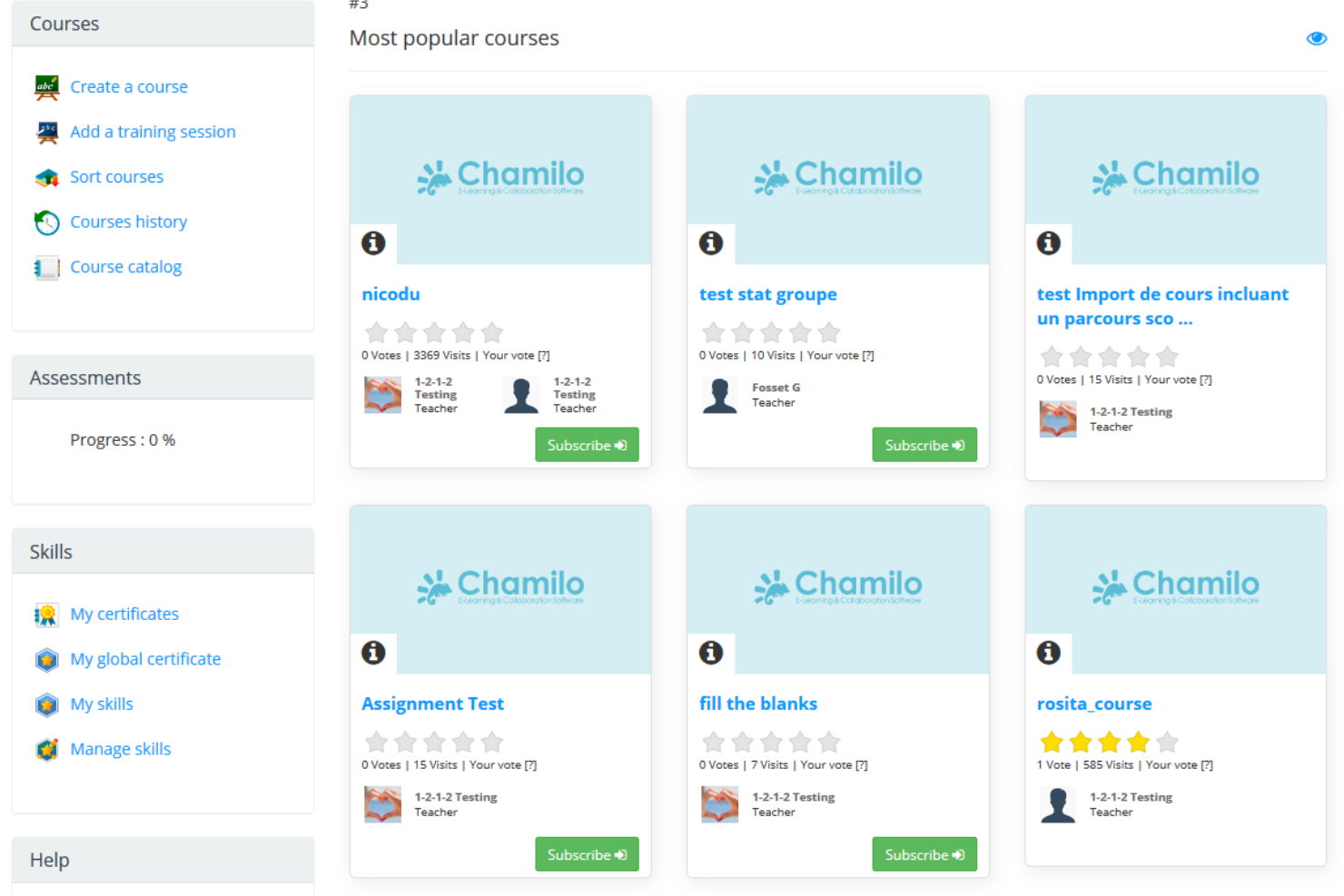 Chamilo LMS screenshot - 19 Open Source Skills Management Software In 2026