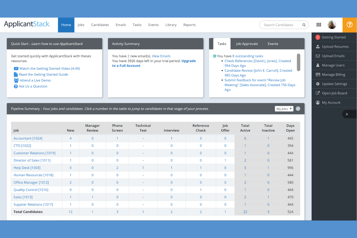 ApplicantStack screenshot - 10 Best Hiring Software for Electricians in 2026