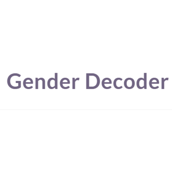 Gender Decoder