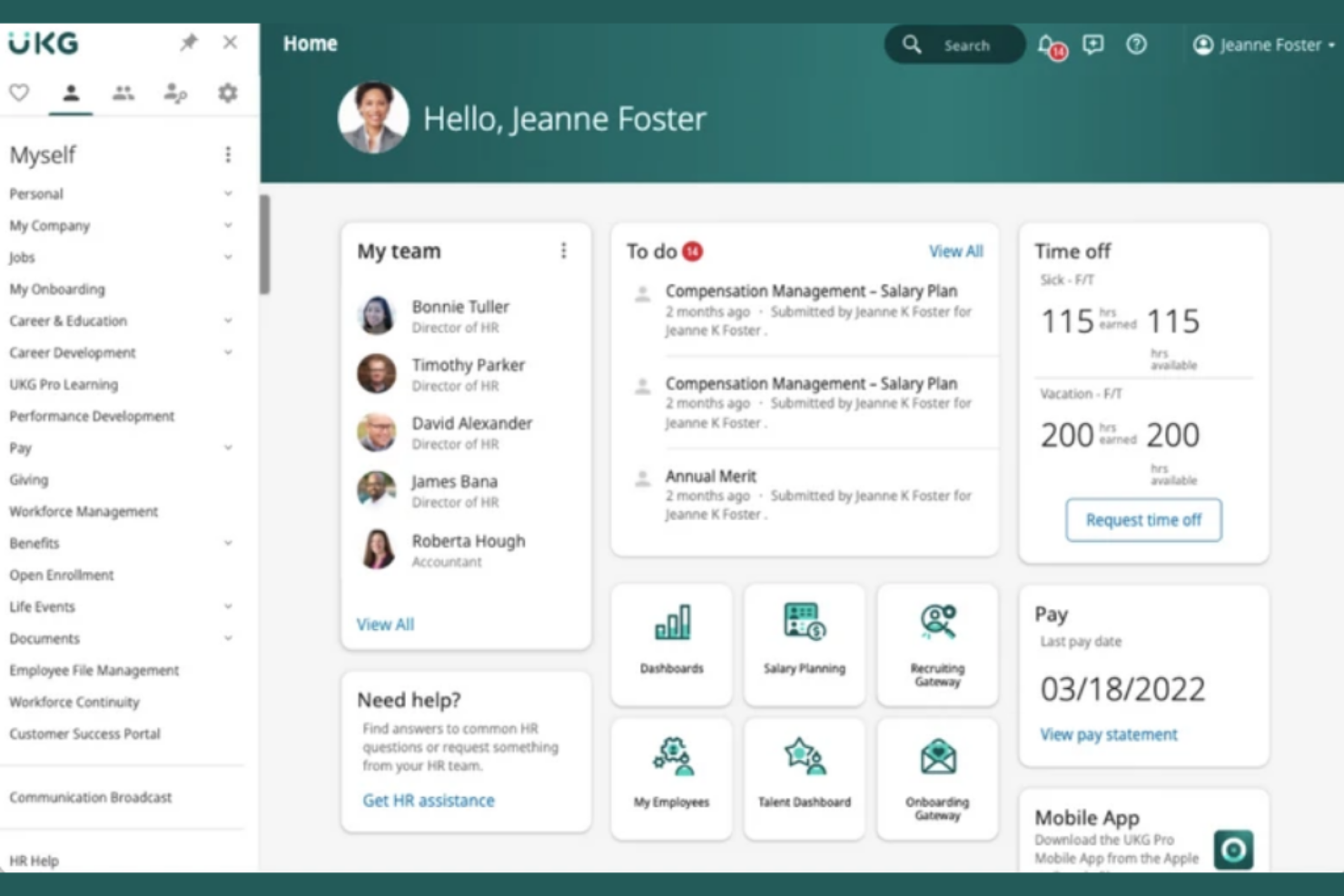 UKG Pro streamlines HR, payroll, and workforce management into a unified platform.