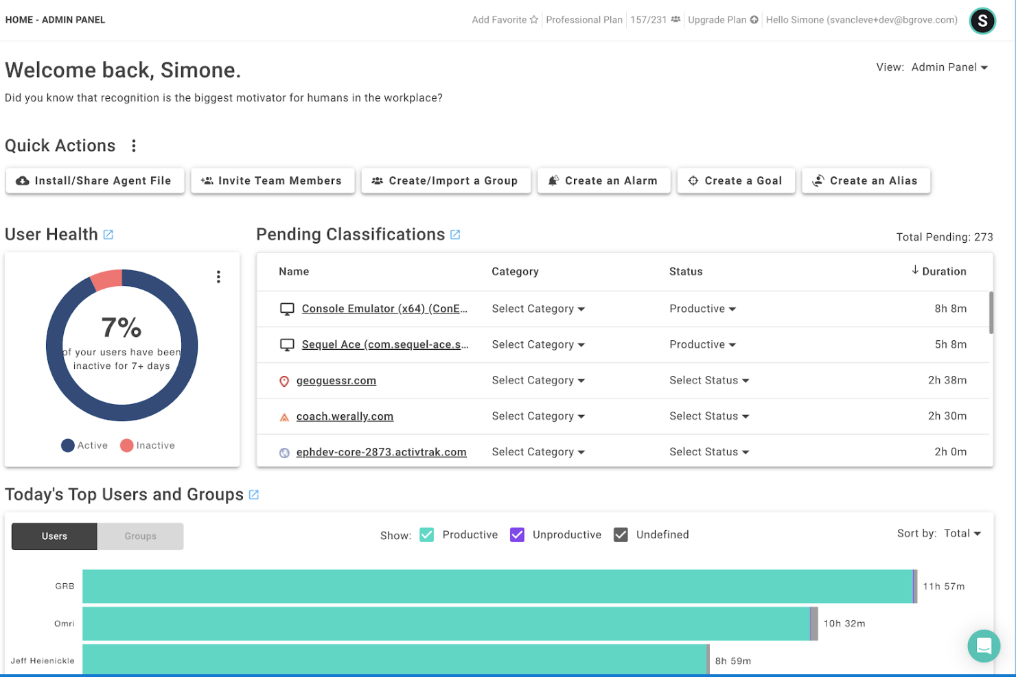 ActivTrak boosts productivity with AI-driven workforce analytics and insights.