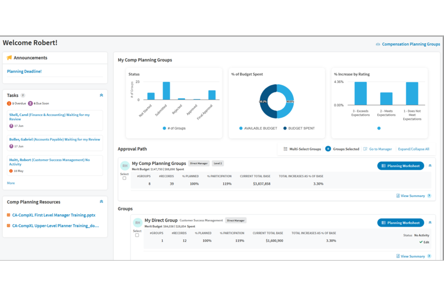 CompXL manages compensation, bonuses, and pay cycles with automation.