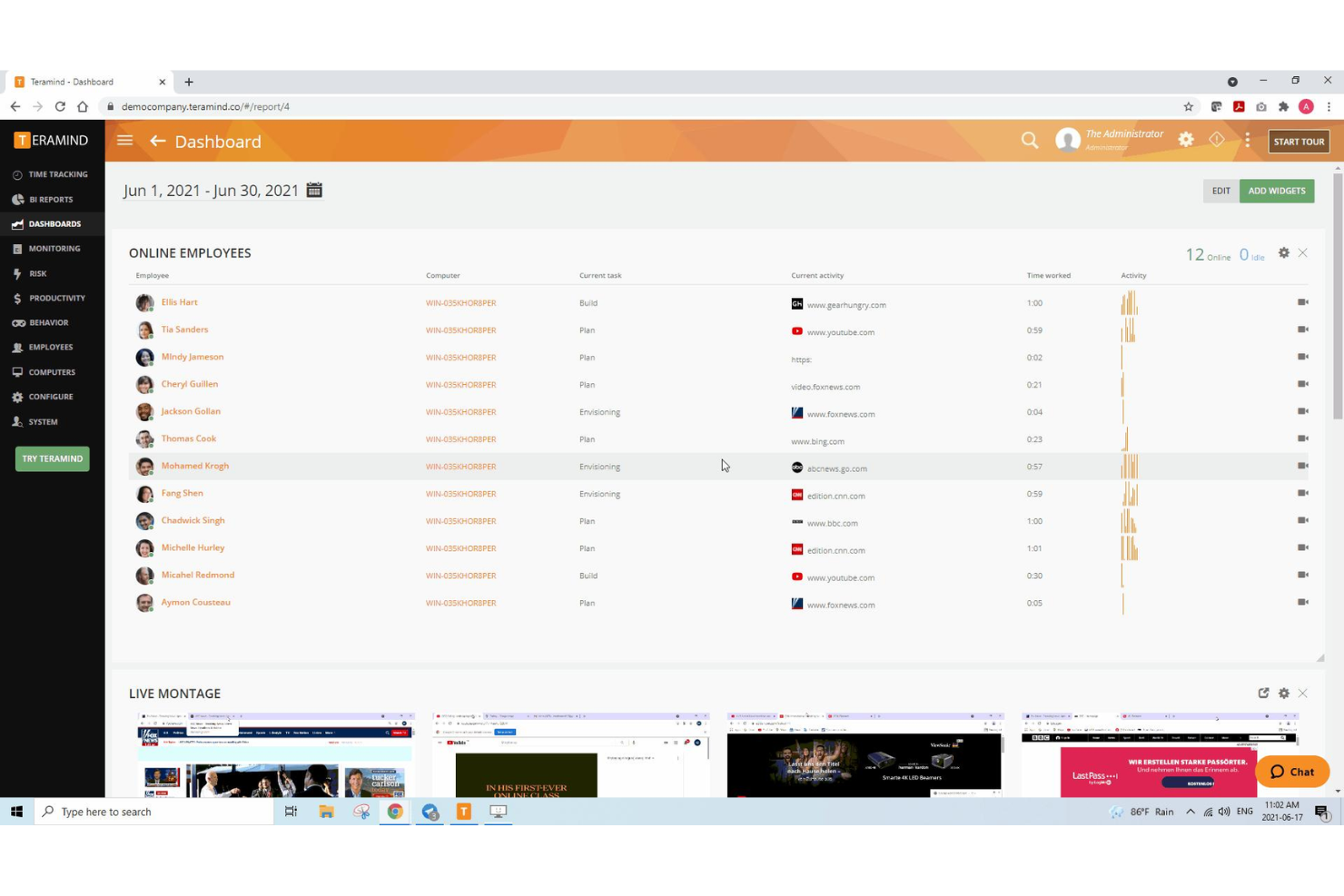 Teramind monitors employee activity and delivers workforce analytics.