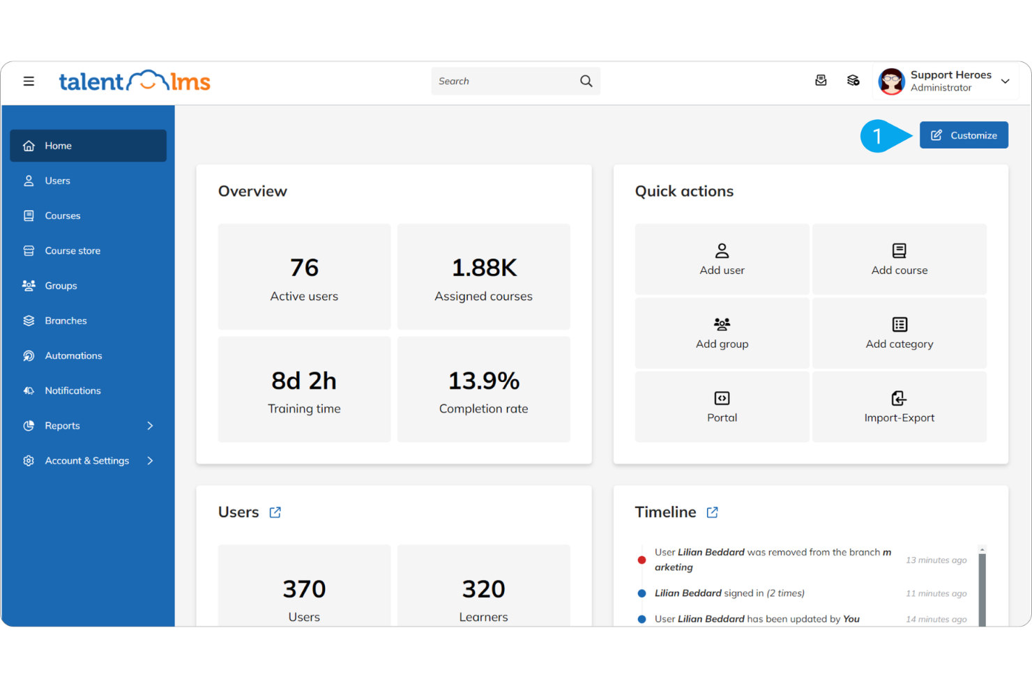 TalentLMS delivers cloud-based course creation, tracking, and training.