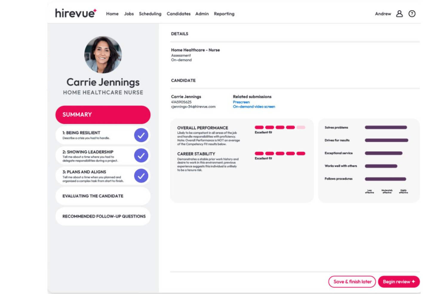 HireVue uses AI video interviews to screen and shortlist candidates.