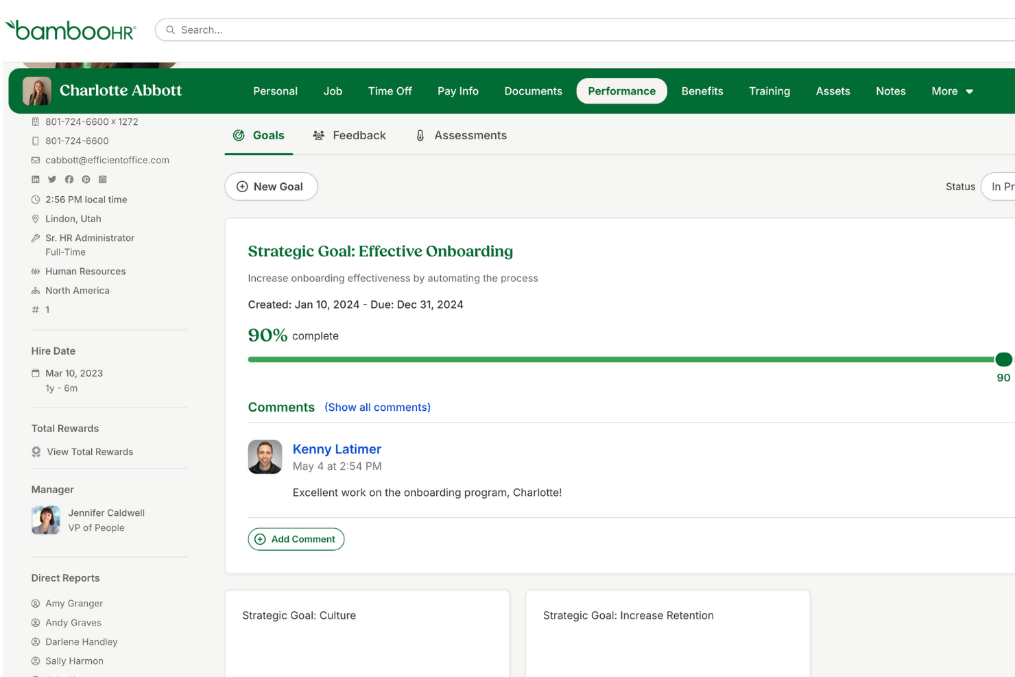 BambooHR® screenshot - 40 Best 360 Degree Feedback Software of 2026