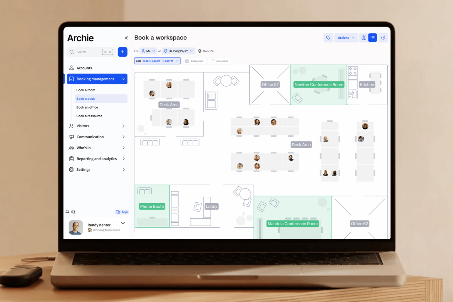Archie screenshot - 32 Best Meeting Room Booking Software of 2026