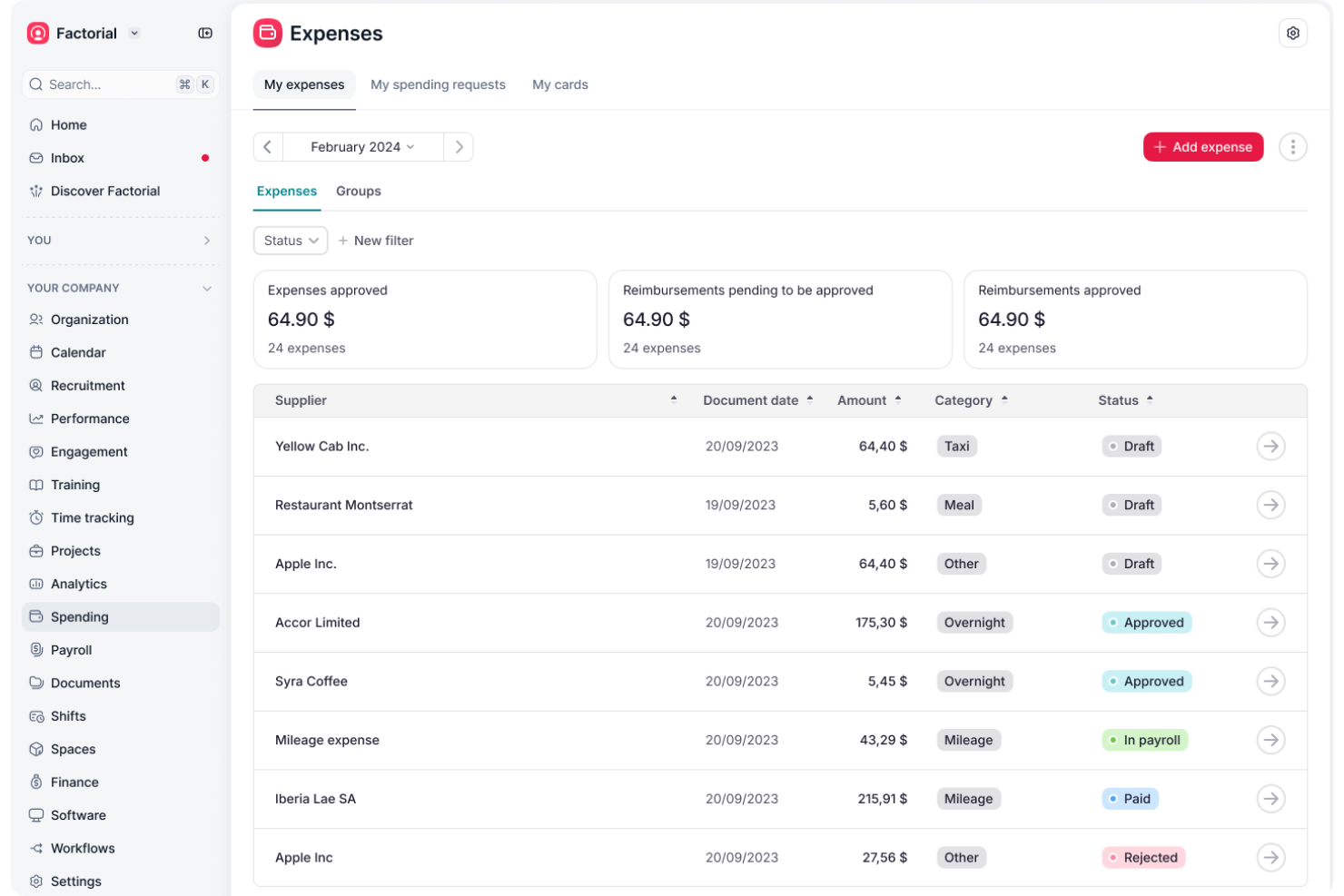 Factorial screenshot - 20 Best HiBob Alternatives Reviewed in 2026