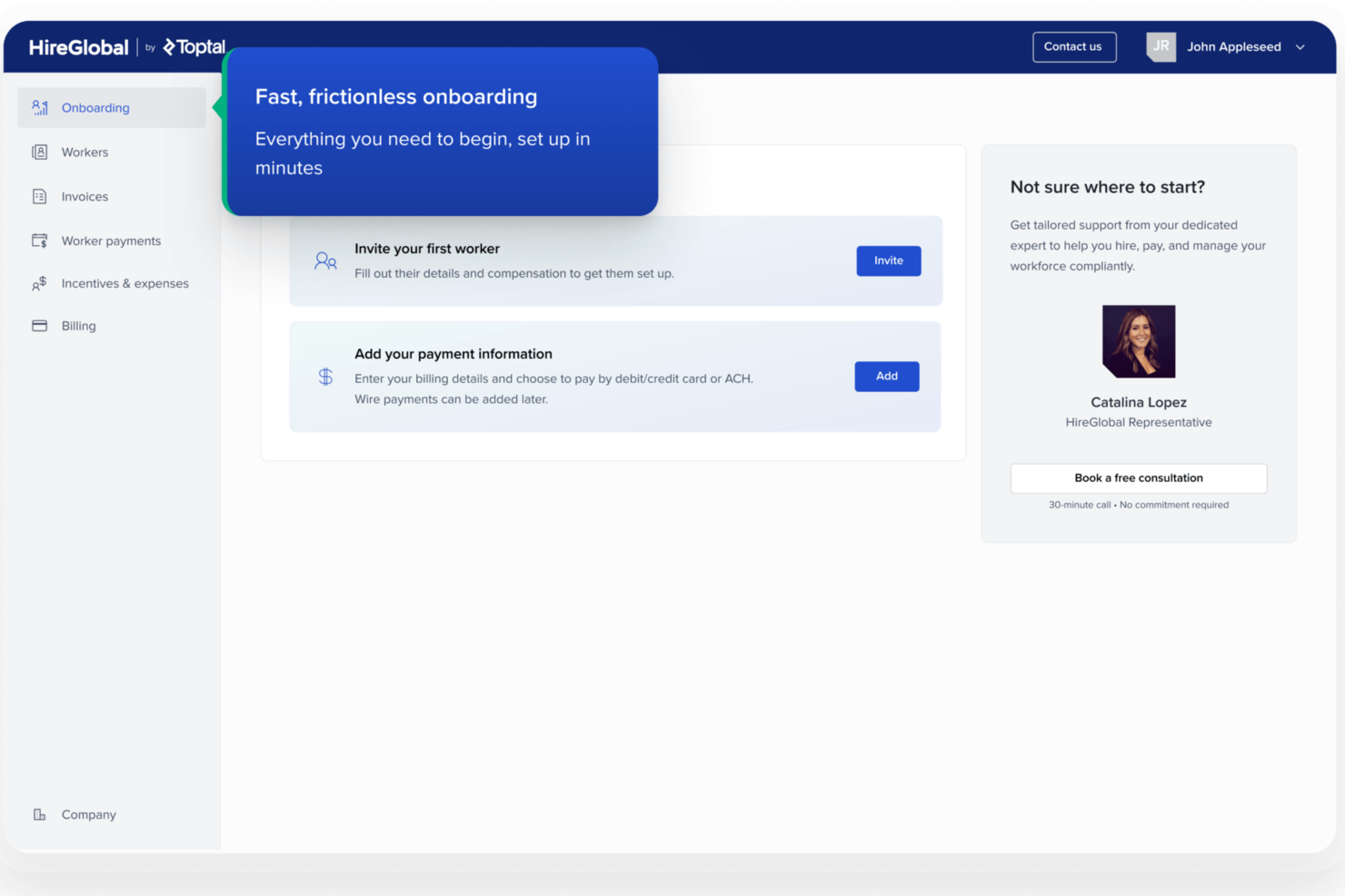 HireGlobal screenshot - 10 Best Employer of Record in Switzerland For 2026