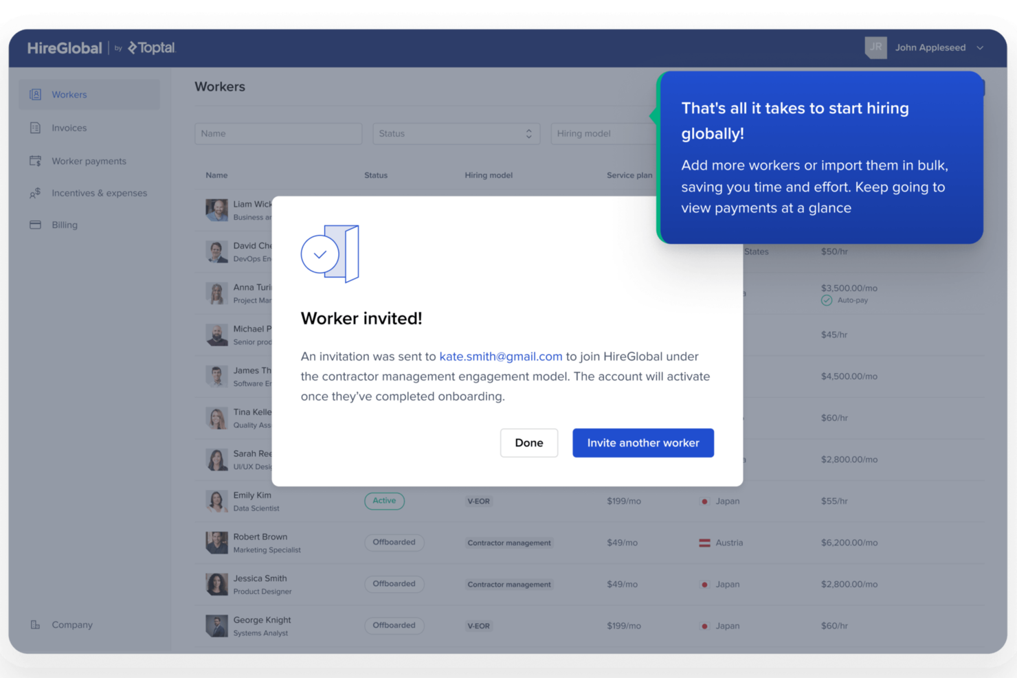 HireGlobal screenshot - 10 Best Employer of Record in Switzerland For 2026