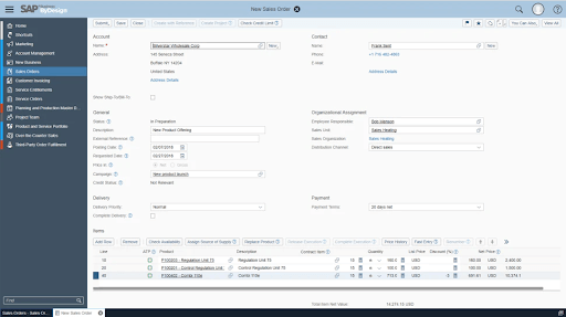 SAP S4 Hana Cloud Interface Screenshot