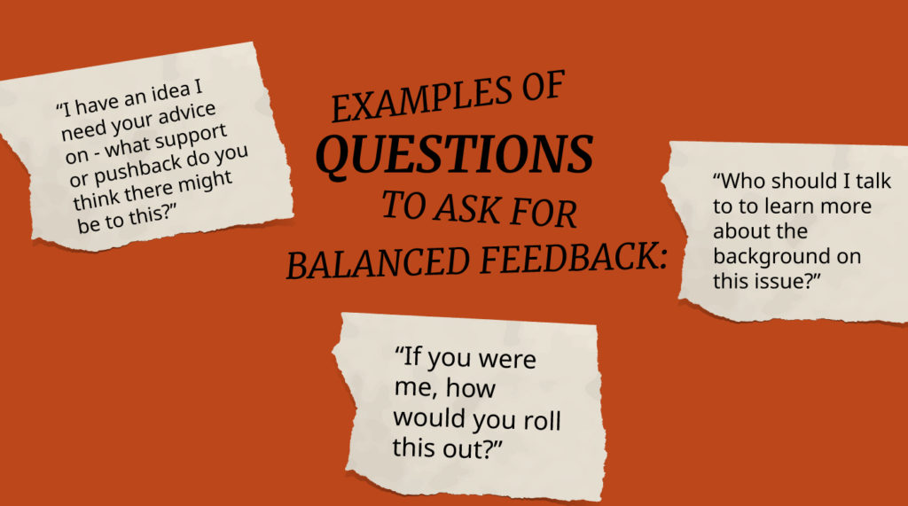 Questions For Balanced Feedback Infographic