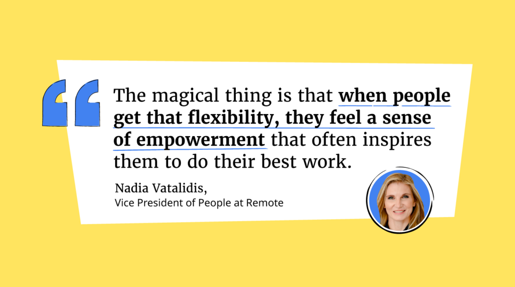 build a better world of work with nadia vatalids quote graphic