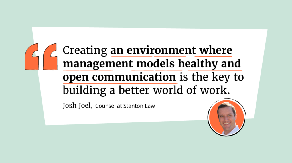having difficult conversations can help build a better world of work with josh joel quote graphic