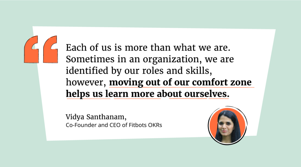 building connection will help build a better world of work with vidya santhanam quote graphic