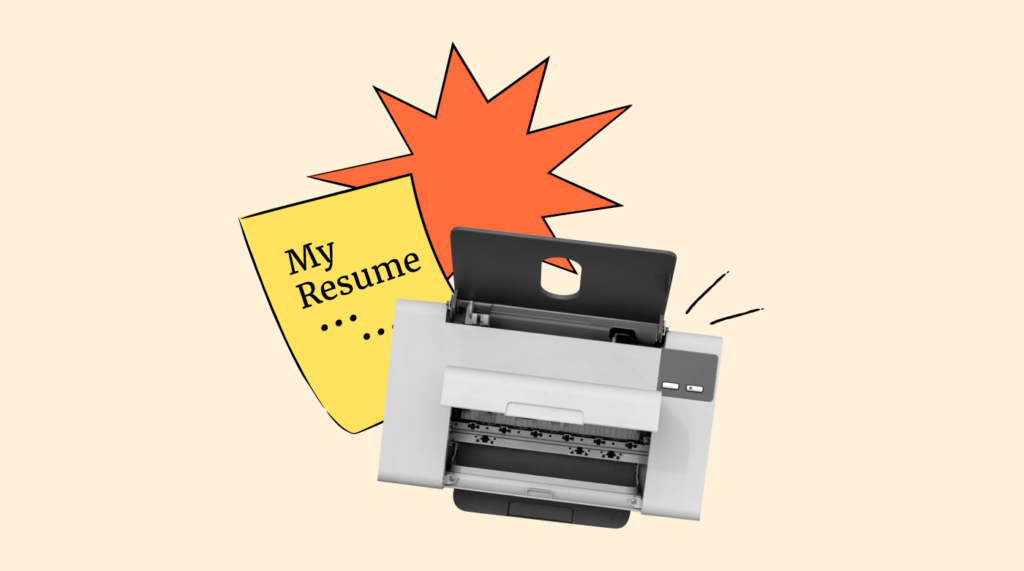 sign 9 finding their resume on the shared printer graphic