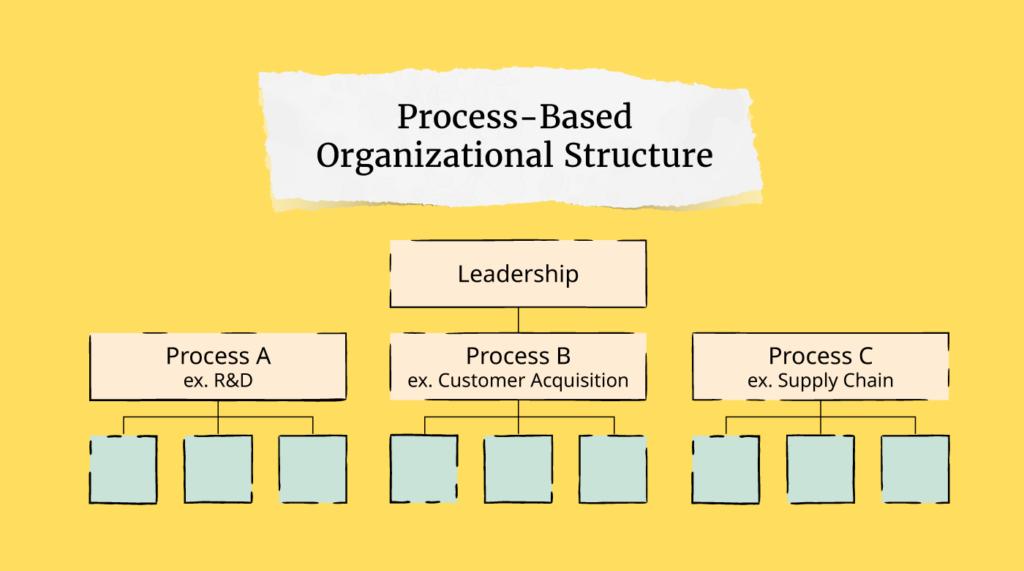 process based organizational structure infographic