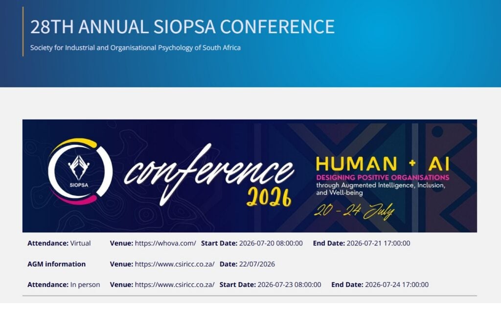 Homepage of the 28th Annual SIOPA Conference