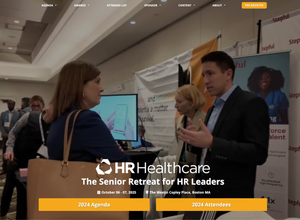 HR Healthcare 2025 conference landing page