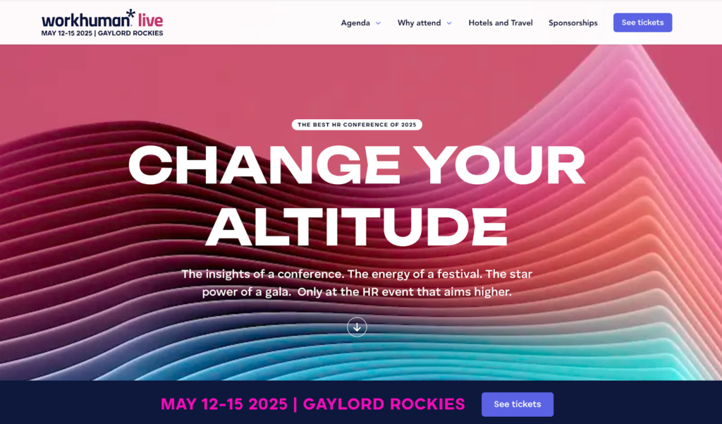 Workhuman Live 2025 page