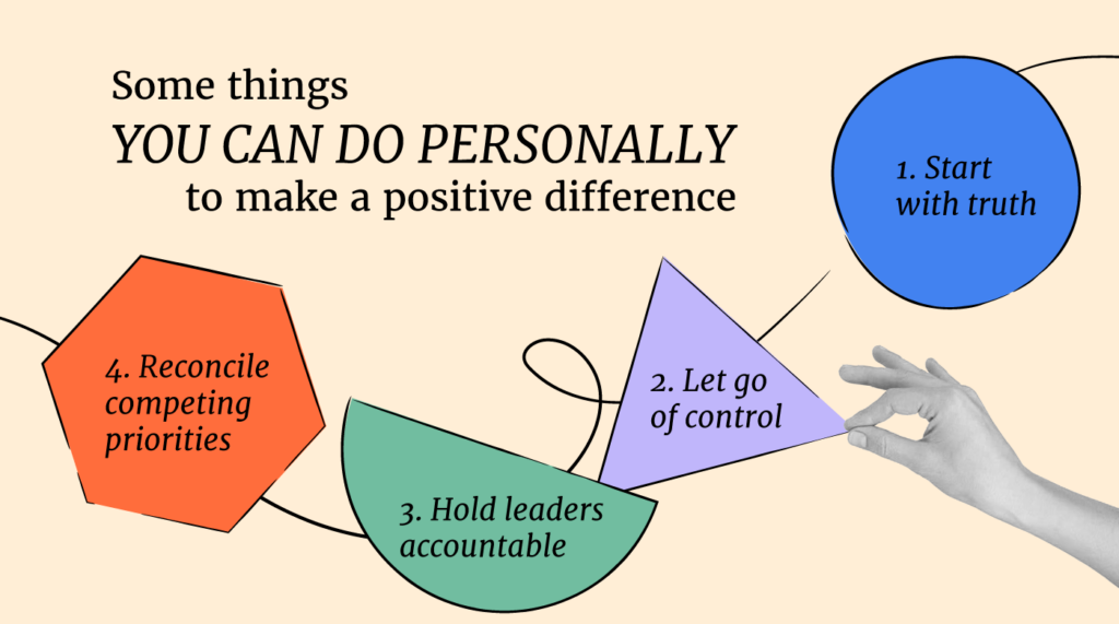 some things you can do personally to make a positive difference infographic