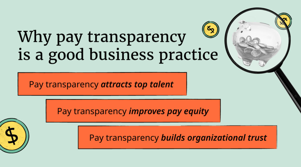 why pay transparency is a good business practice infographic