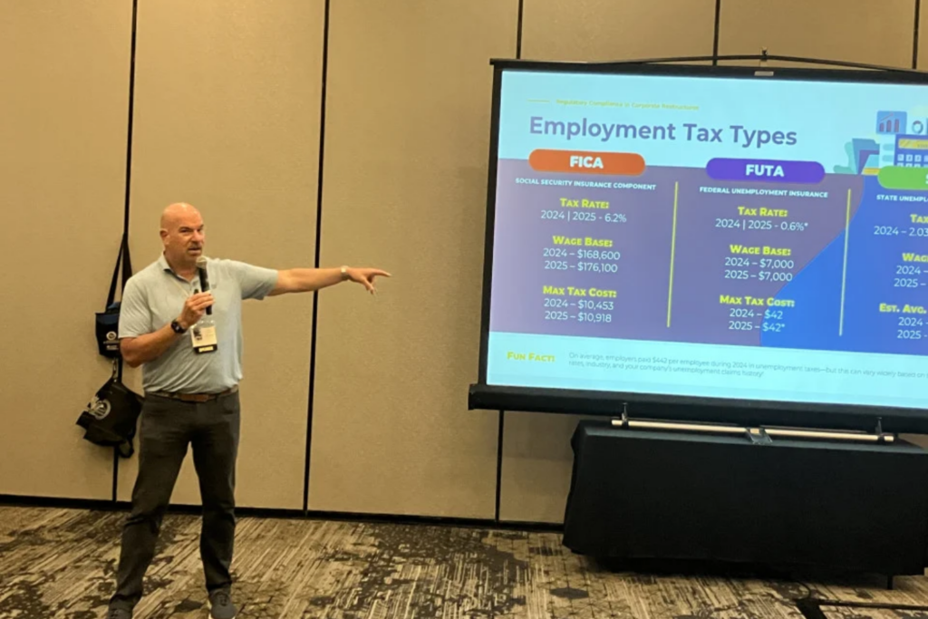 A keynote session at the Illinois Statewide Payroll Conference