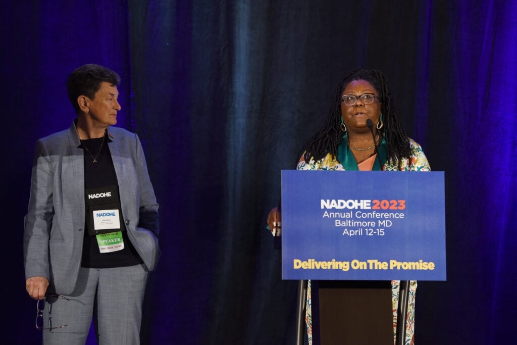 Presenter giving lecture at NADOHE Annual Conference