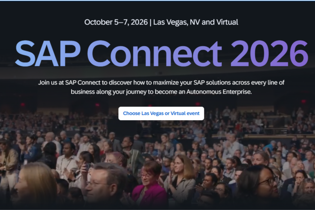 SAP Connect 2026 website screenshot
