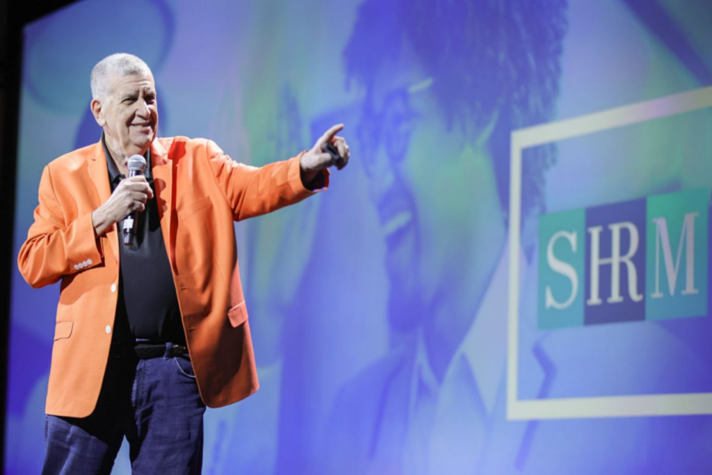 Elliott Masie, learning and development innovator and Broadway producer, speaks at the SHRM Talent Conference 2025